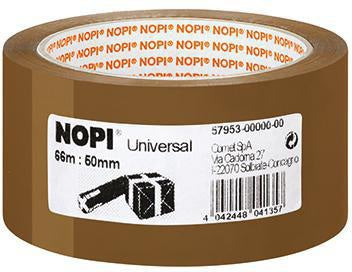 NOPI Packband 57952-00000 50mm x 66m transparent – Universal Klebeband für Kartons