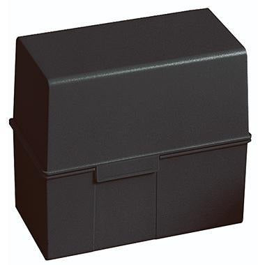 HAN Karteikasten 977-11 DIN A7 quer für 300 Karten, lichtgrau, Polystyrol, mit Stahlscharnier