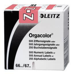 LEITZ Buchstabensignal Orgacolor 66221000 M rosa 250 Stück