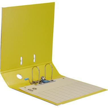 ELBA Ordner rado plast DIN A4 80mm PVC gelb – strapazierfähiger Büroordner mit Hebelmechanik