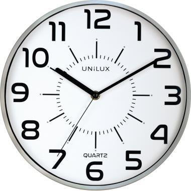 UNILUX Wanduhr Pop Black – Quarzgesteuert, 30 cm, leise, inkl. Batterie