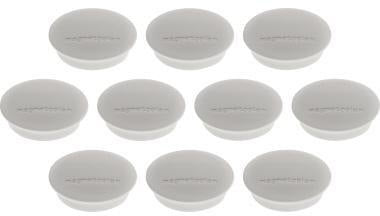 magnetoplan Magnet Discofix Junior 34 mm weiß 10 Stück – Hohe Haftkraft für Whiteboards & Präsentationstafeln