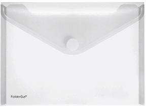 FolderSys Sammelhülle DIN A5 quer transparent 10 St./Pack. – Dokumententasche mit Klettverschluss
