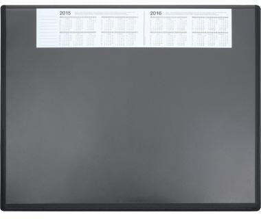 Soennecken Schreibunterlage 3654 63x50cm Vollsicht grau – Rutschfeste Kunststoff-Unterlage mit Folienauflage und Kalender