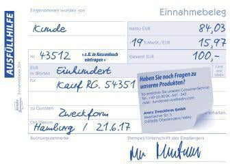 Avery Zweckform Einnahmebeleg 304 DIN A6 quer 50 Blatt fälschungssicher