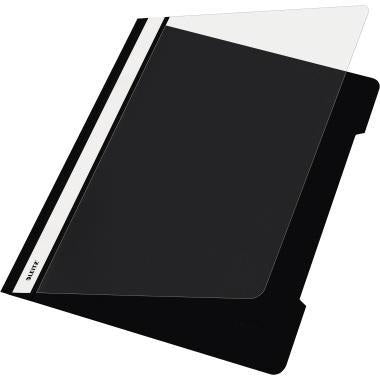 LEITZ Schnellhefter 41910001 DIN A4 für 250 Blatt PVC weiß – reißfeste Hartfolie