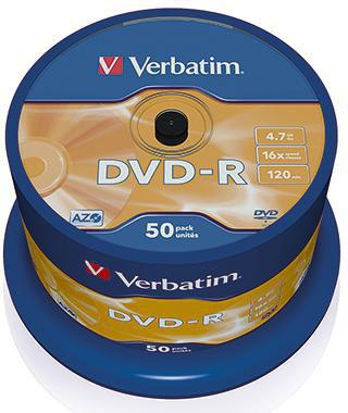 Verbatim DVD-R 43548 16x 4,7GB 120Min. Spindel 50 St./Pack.
