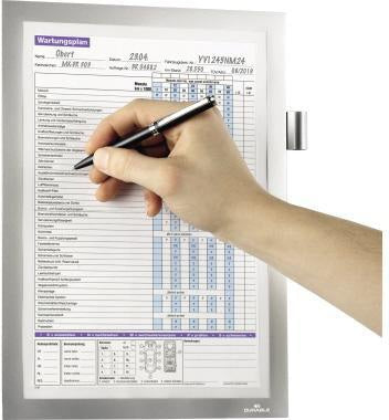 DURABLE Magnetrahmen MAGNETIC NOTE DIN A4 schwarz – Selbstklebender Informationsrahmen