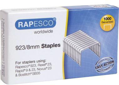 RAPESCO Heftklammern 1236 923/8 mm verzinkt – 1.000 Stück für Büroheftgeräte
