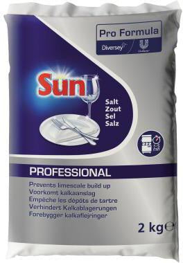 SUN Spülmaschinensalz Professional grobkörnig 2 kg für optimale Wasserenthärtung