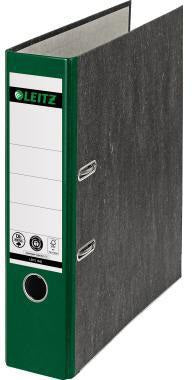 LEITZ Ordner 1080 DIN A4 80 mm gelb mit 180° Präzisionshebelmechanik und Wolkenmarmor