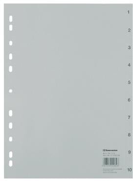 Soennecken Zahlenregister 1519 DIN A4 1-10 volle Höhe PP grau