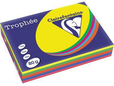 Clairefontaine Trophée Color Kopierpapier A4 80g pastell sortiert 500 Blatt