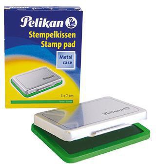Pelikan Stempelkissen 3 für Gummistempel & Polymerstempel, 70 x 50 mm, schwarz, Metallgehäuse