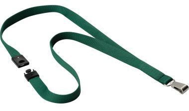 DURABLE Textilband SOFT COLOUR 15 mm Schwarz – 10 Stück, Sicherheitsverschluss & Karabiner