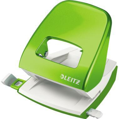 LEITZ Locher NeXXt WOW 5008 eisblau – 30 Blatt, Metall, 8 cm Lochung