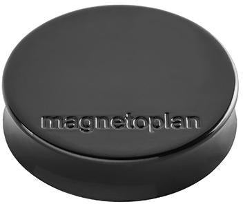 magnetoplan Magnet Ergo Medium 30 mm Schwarz – 10 Stück, ergonomischer Griffrand, hohe Haftkraft