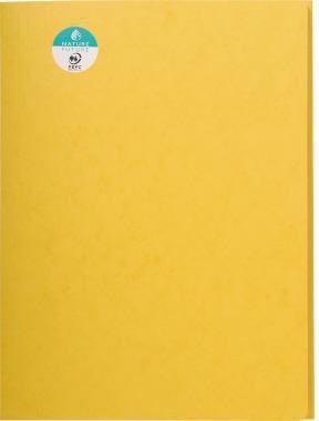 Exacompta Jurismappe Premium DIN A4 gelb – 3 Klappen, 390 g/m² Colorspankarton, FSC