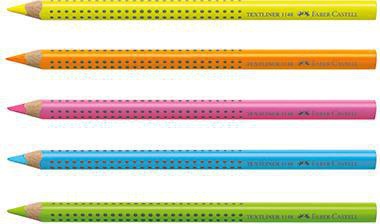 Faber-Castell Trockentextmarker TEXTLINER DRY 114807 gelb 5,4 mm – bruchfeste Mine, Made in Germany