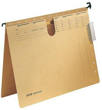LEITZ Hängehefter ALPHA DUO Amtsheftung DIN A4 naturbraun 250 g/m²