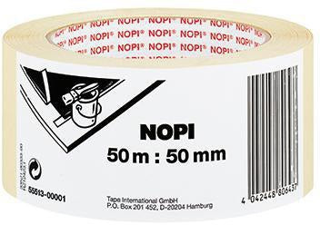 NOPI Kreppband 19mm x 50m beige – Naturkautschuk, lösungsmittelfrei, für Innenbereich