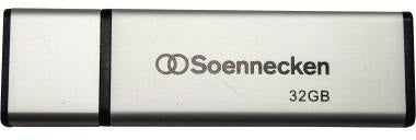 SOENNECKEN USB-Stick 71616 USB 2.0 4 GB schwarz/silber – mobiler Speicher