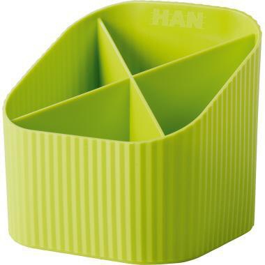 HAN Schreibtischköcher Re-X-LOOP 17238-912 – 4 Fächer, recycelter Kunststoff, weiß, Made in Germany