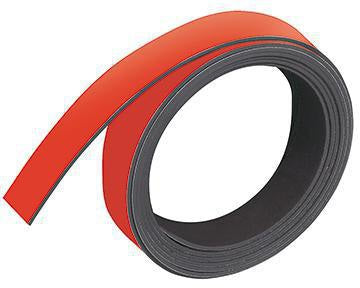 FRANKEN Magnetband M801 5 mm x 1 m rot – Zuschneidbares Magnetband für Planungstafeln