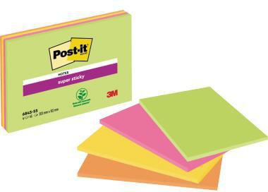 Post-it Super Sticky Meeting Notes 6445-4SS 152x101mm 4 Blöcke