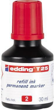 edding Nachfülltusche T 25 30 ml geruchsarme schwarze Tusche für Permanentmarker