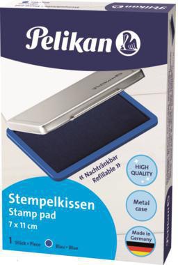 Pelikan Stempelkissen 2 Gummistempel Polymerstempel 110 x 70 mm Metallic-Gehäuse blau