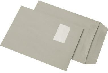 MAILmedia Versandtasche DIN C4 mit Fenster, 90 g/m², 100 % Recyclingpapier, Selbstklebung