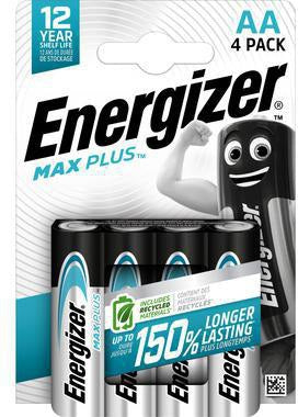 Energizer Max Plus AA LR6 Alkaline Batterien 1,5 V 4 Stück für High-Tech-Geräte