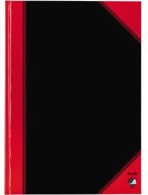 BANTEX Kladde China DIN A4 kariert 96 Blatt – schwarz/rot, Fadenbindung