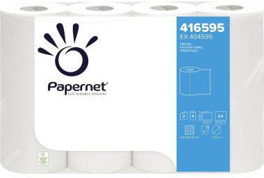 Papernet Küchenrolle Special 2-lagig weiß 4 Rollen – 64 Abrisse je Rolle, 26 x 22 cm