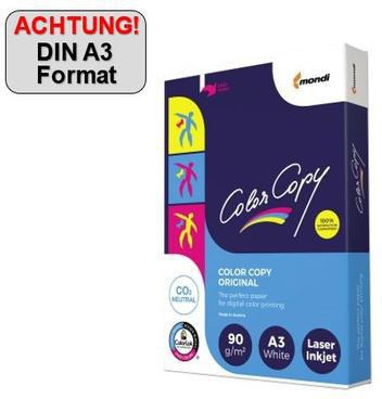 COLOR COPY Kopierpapier DIN A3 90 g/m² weiß 500 Blatt – Brillante Farbdrucke