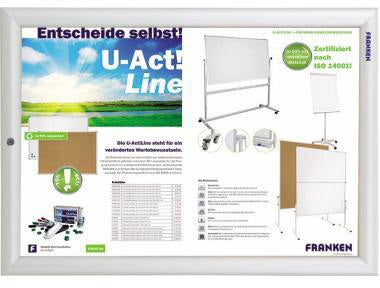 FRANKEN Security Bilderwechselrahmen DIN A3 Aluminium silber – Klapprahmen für Außenbereich