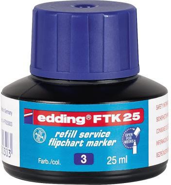 edding Nachfülltusche 4-FTK25001 25ml schwarz – Für Flipchartmarker 380, 383, 31, 32