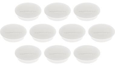 magnetoplan Magnet Discofix Junior 34 mm weiß 10 Stück – Hohe Haftkraft für Whiteboards & Präsentationstafeln