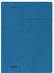 Falken Schnellhefter 80000201 A4 250g/m² Manila-RC-Karton blau mit Organisationsaufdruck