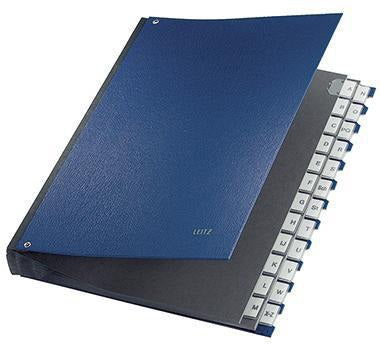 LEITZ Pultordner 59240025 DIN A4 A-Z 24 Fächer Graupappe rot