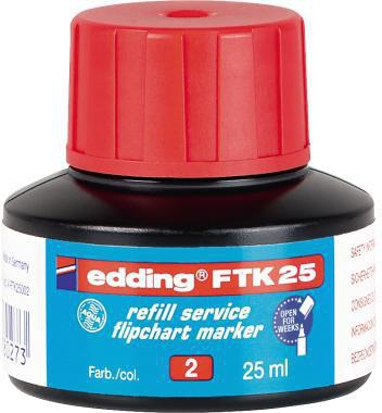 edding Nachfülltusche 4-FTK25001 25ml schwarz – Für Flipchartmarker 380, 383, 31, 32