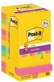 Post-it Super Sticky Z-Notes Carnival Collection 76x76 mm, 12 Blöcke à 90 Blatt, farbig sortiert