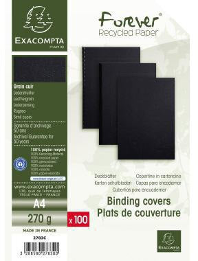 Exacompta EVERCOVER Einbanddeckel A4 blau 270 g/m² 100 Stück Lederoptik