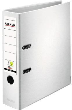 FALKEN Ordner Color Vegan 80 mm DIN A4 grau – PP-Kaschierung, Hebelmechanik, FSC