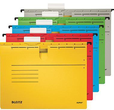 Leitz Hängehefter ALPHA® gelb DIN A4 5 Stück recycelt Blauer Engel