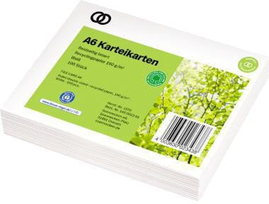 Soennecken Karteikarte oeco Recycling DIN A7 liniert, 100 Stück, Blauer Engel