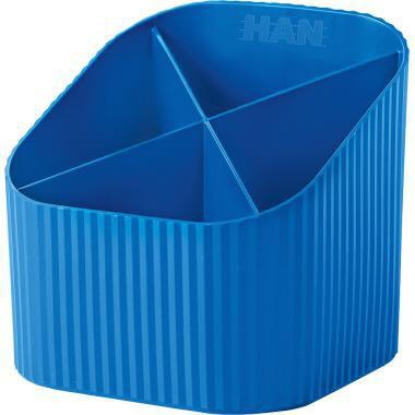HAN Schreibtischköcher Re-X-LOOP 17238-912 – 4 Fächer, recycelter Kunststoff, weiß, Made in Germany
