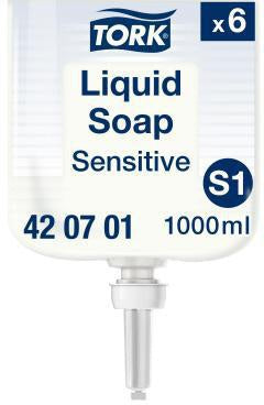 TORK Flüssigseife extra mild 6 x 1 l – parfümfrei & dermatologisch getestet