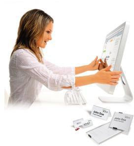 DURABLE Einsteckschildbogen BADGEMAKER® 60 x 30 mm, 540 Stück, weiß, für Laserdrucker